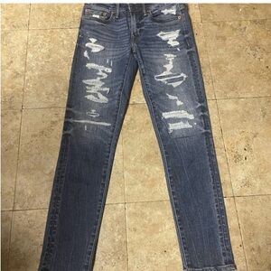 American Eagle Outfitters Men's Ripped Blue Skinny Jeans 26/28